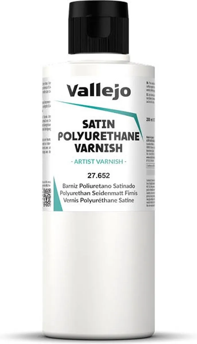 Vallejo Polyurethane Satin Varnish 200ml VAL-27652