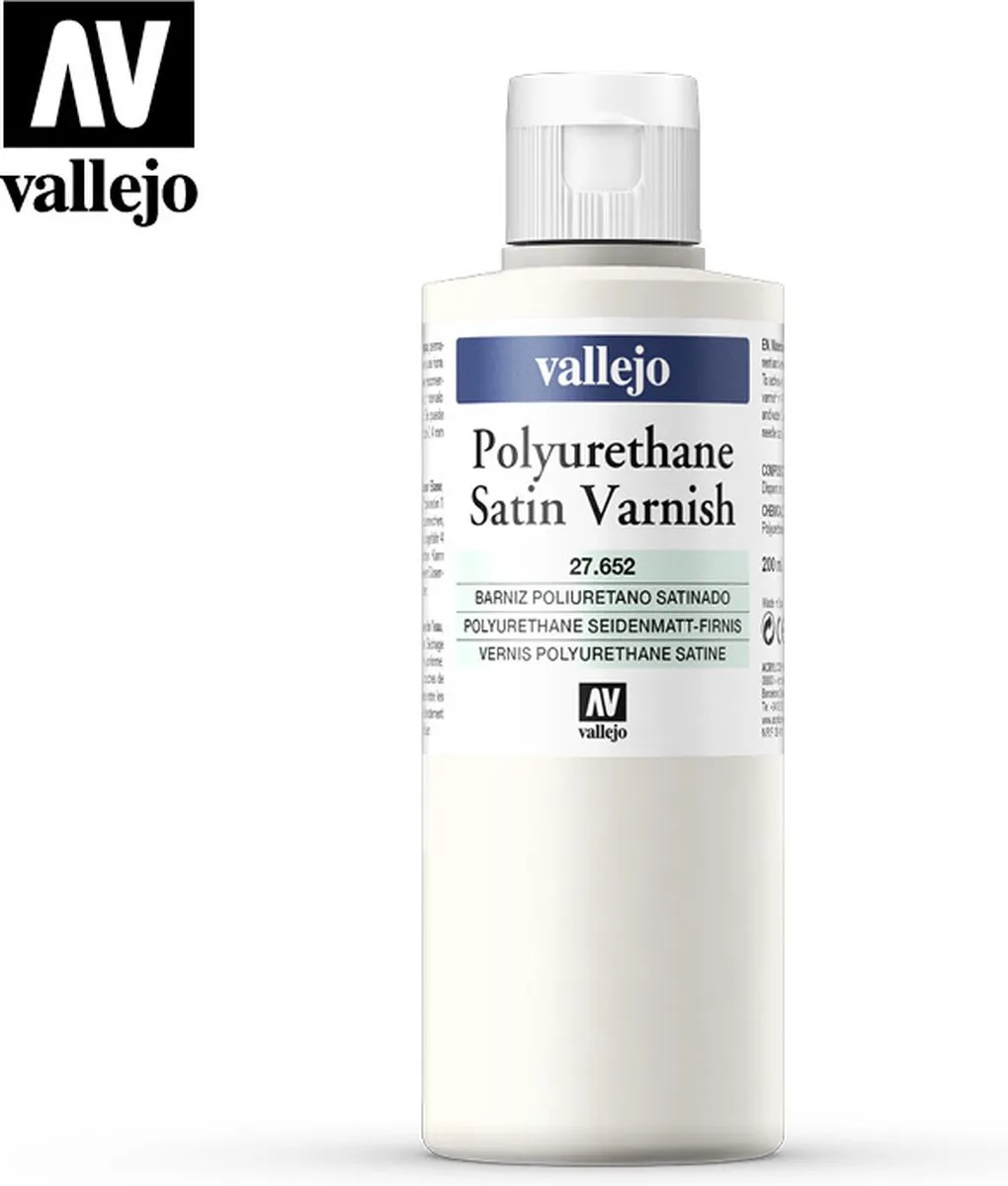 Vallejo Polyurethane Satin Varnish 200ml VAL-27652