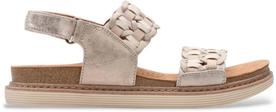 Clarks Arwell Glide beige leren sandalen