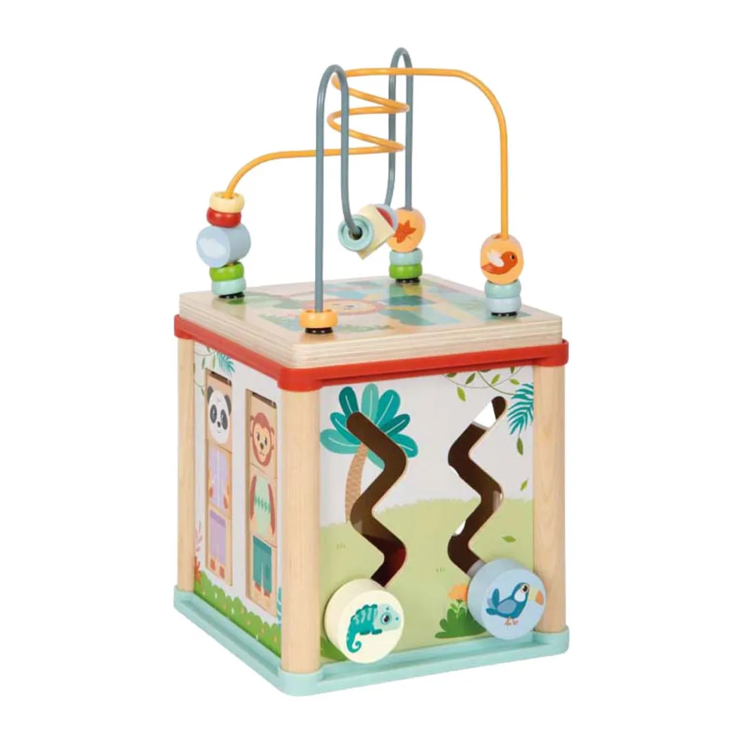Small Foot Houten Motoriekkubus Jungle Friends 12765 - Multi