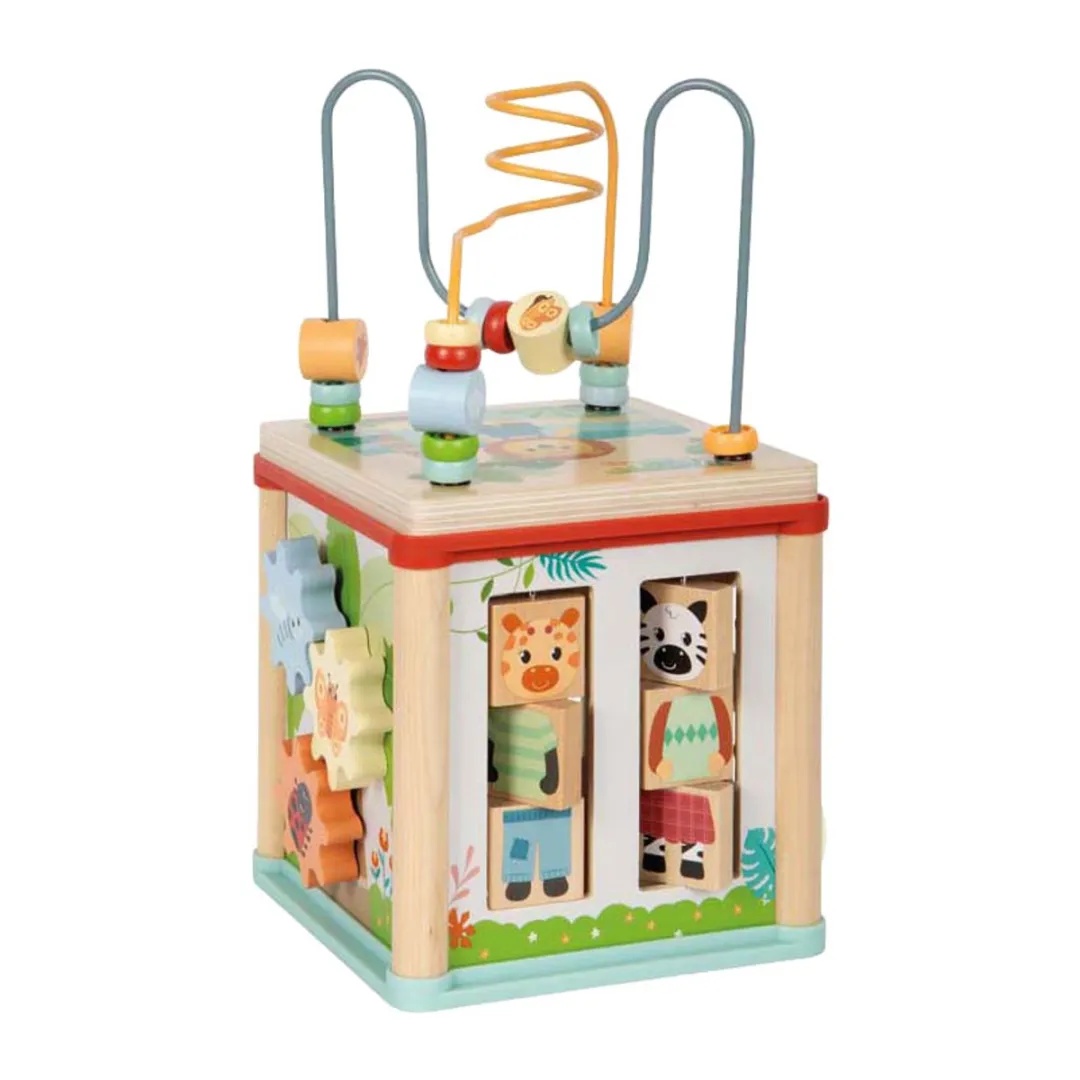 Small Foot Houten Motoriekkubus Jungle Friends 12765