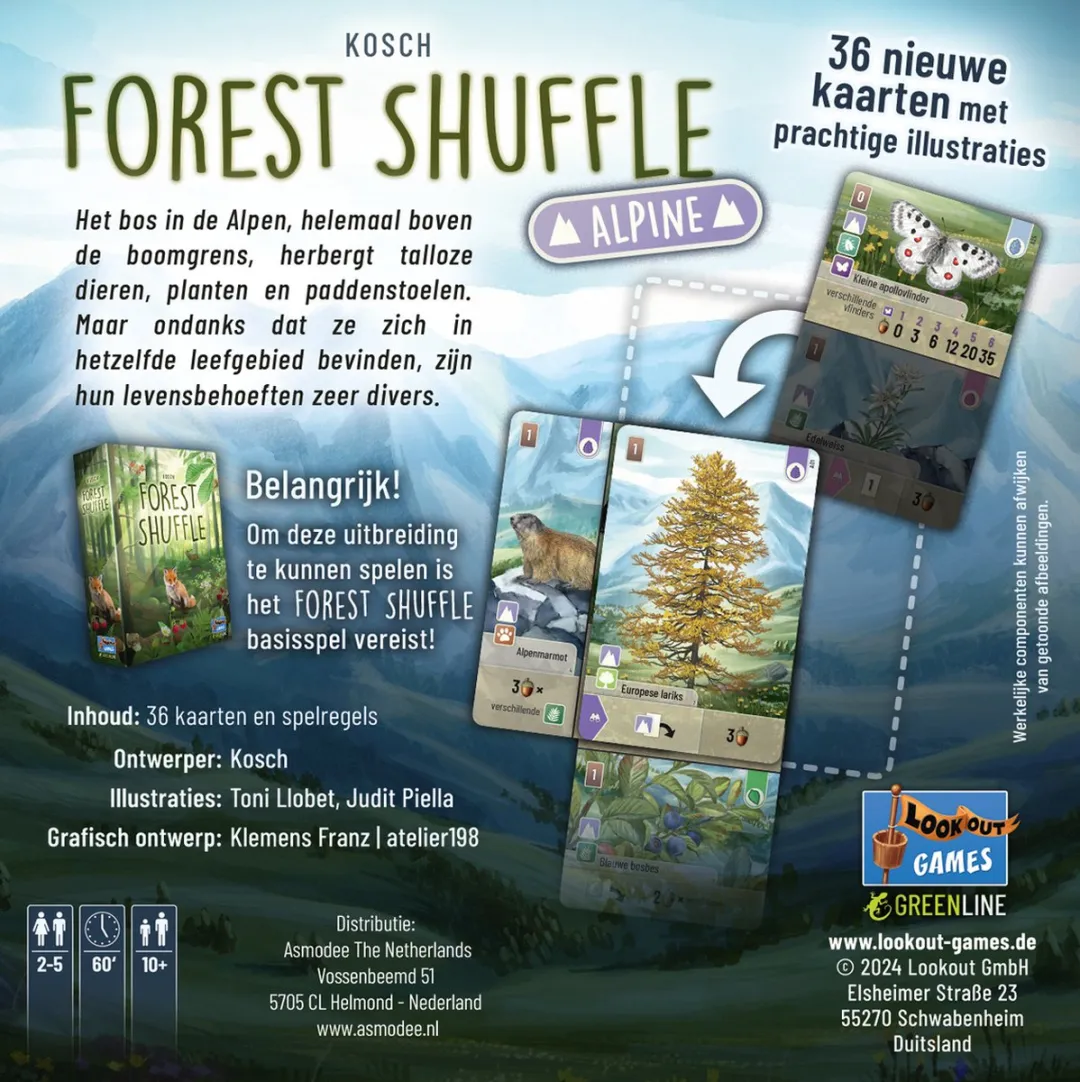 Lookout Games Forest Shuffle Alpine Uitbreiding - Nederlandstalig