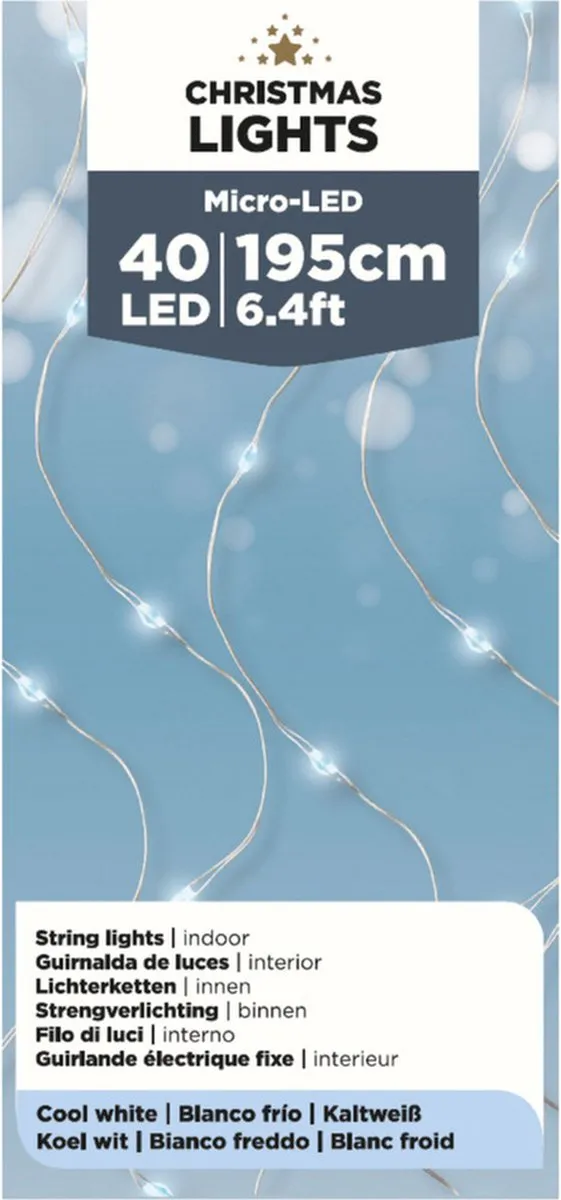Lumineo Kerstverlichting Micro 40 LED - Helder wit