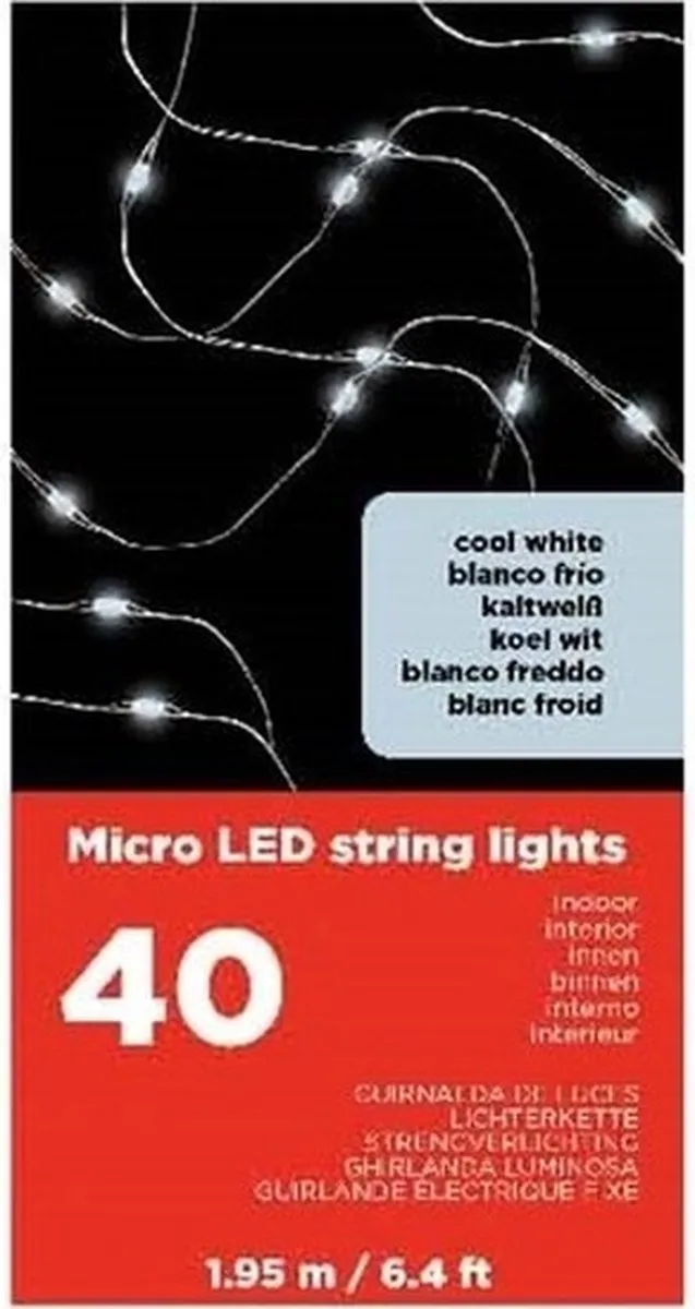 Lumineo Kerstverlichting Micro 40 LED - Helder wit