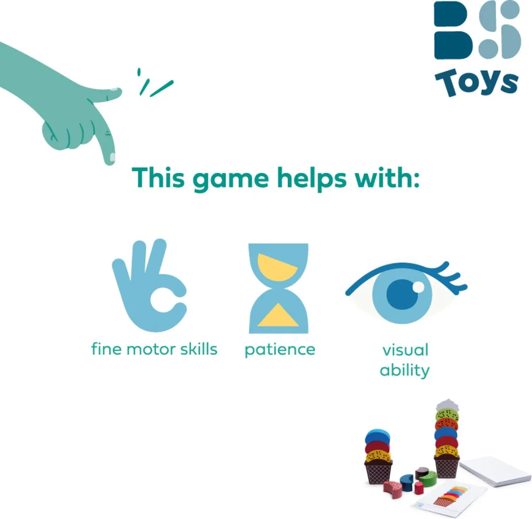 BS Toys IJs Creaties Coördinatiespel GA329 - 30 Kaarten - Mix