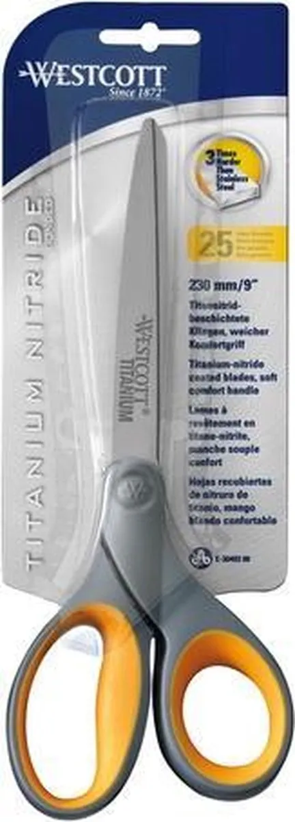 Westcott AC-E30493 Schaar 23cm - Grijs/Geel