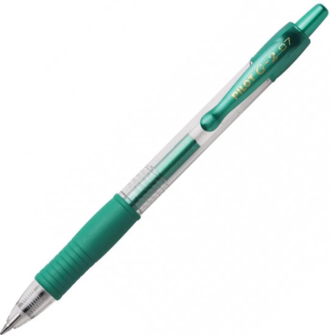 Pilot G-2 Metallic Groen Rollerballpen - Medium Tip