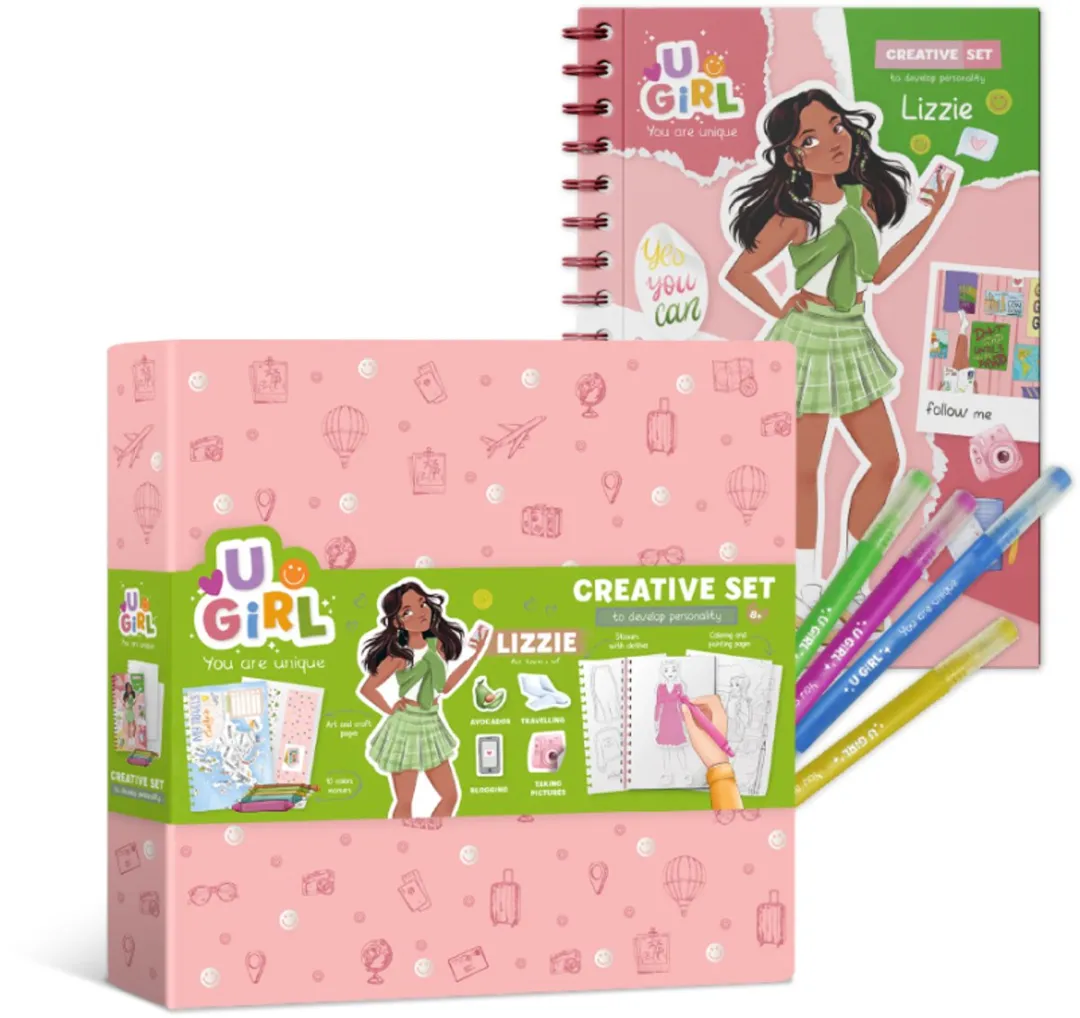 U Gril - Creative Set Lizzie - Kleurboek voor meisjes met Stickers en Stiften