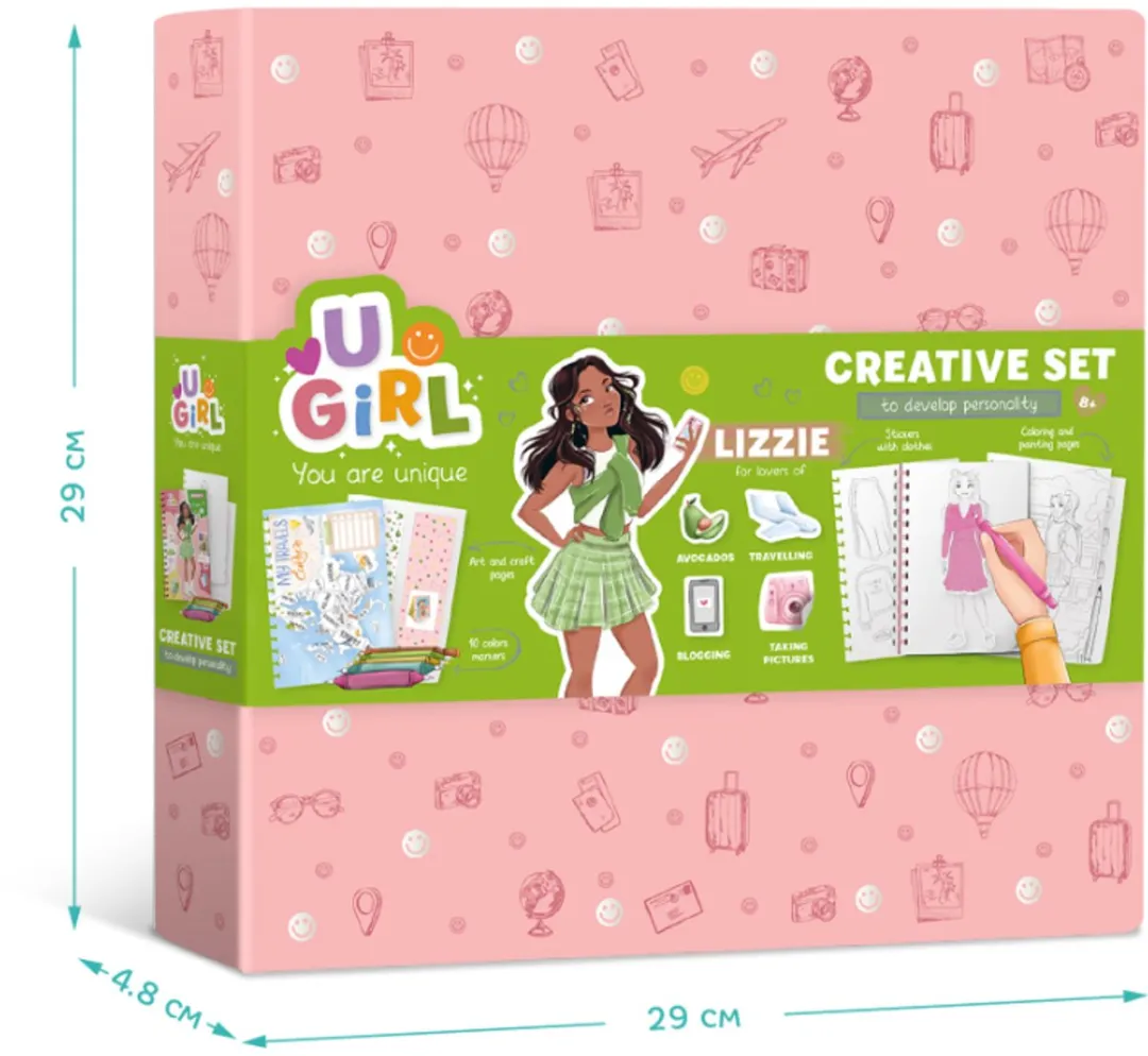 U Gril - Creative Set Lizzie - Kleurboek voor meisjes met Stickers en Stiften