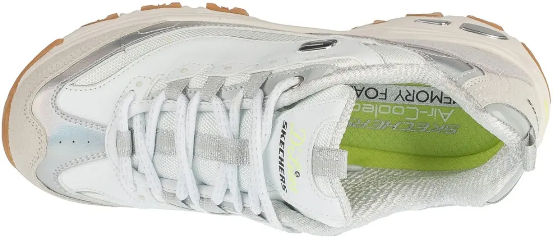 Skechers D'Lites Dazzling Shine Sneakers - Wit - afbeelding 3 van 5