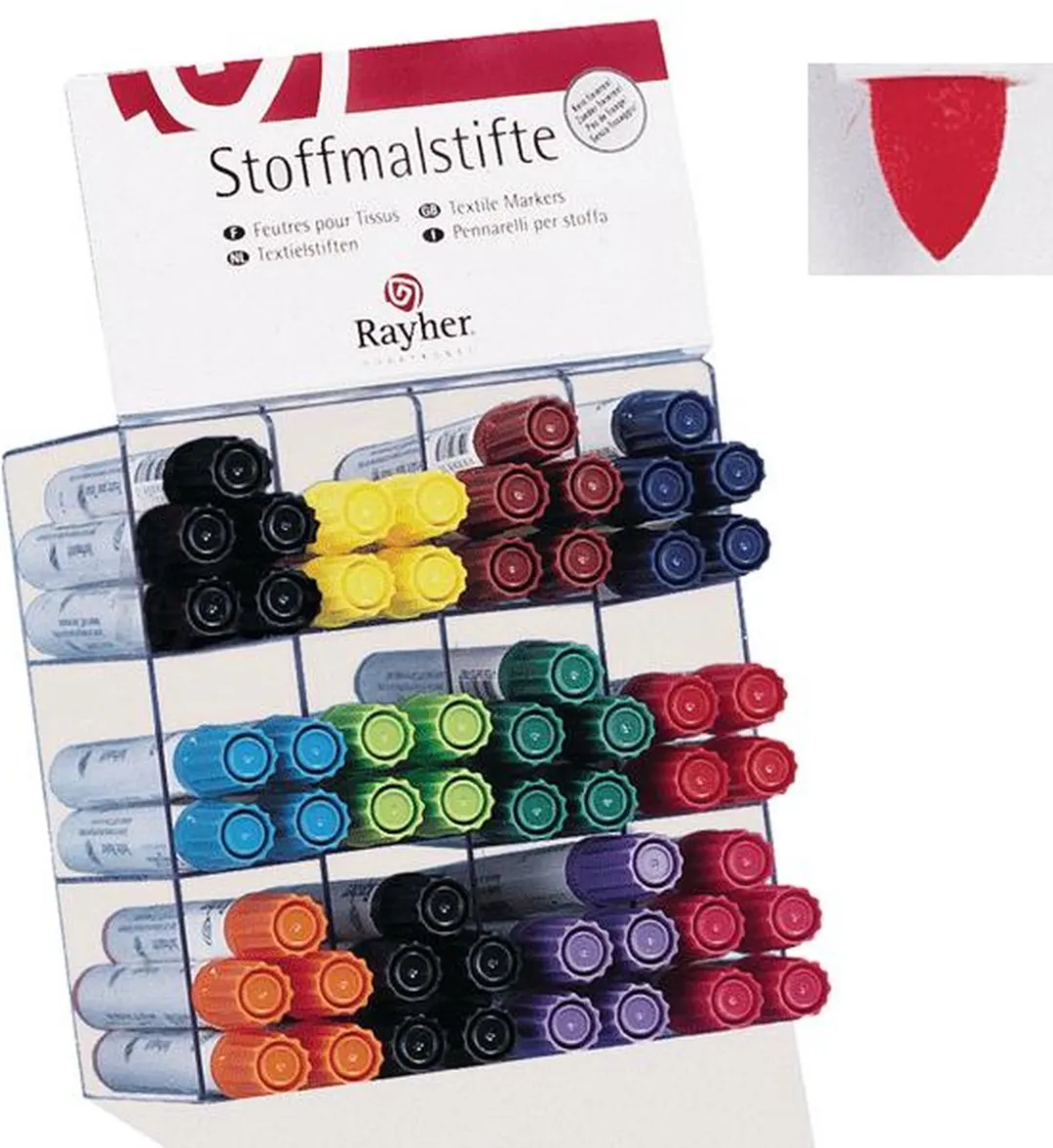 Rayher Textielstiften Set 2 Stuks - Zwart/Rood