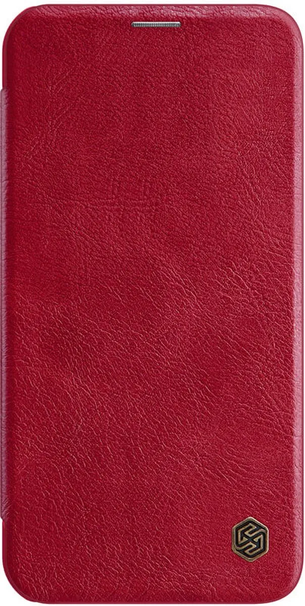 Nillkin Qin Leather Case iPhone 12 Pro Max - Rood - 2 Pasjes