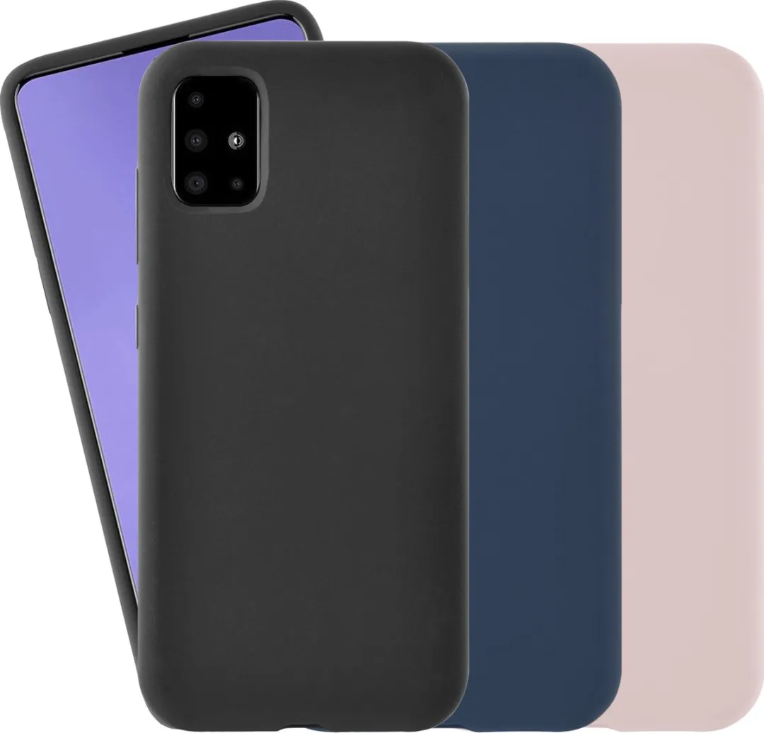 Azuri Samsung Galaxy A51 Siliconen Hoesje - Zwart