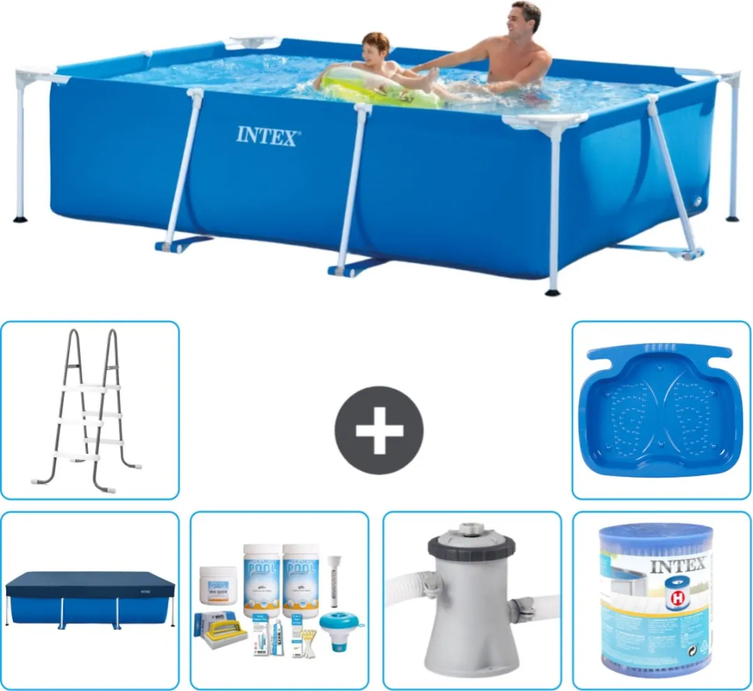 Intex Rechthoekig Frame Zwembad 260x160cm Blauw