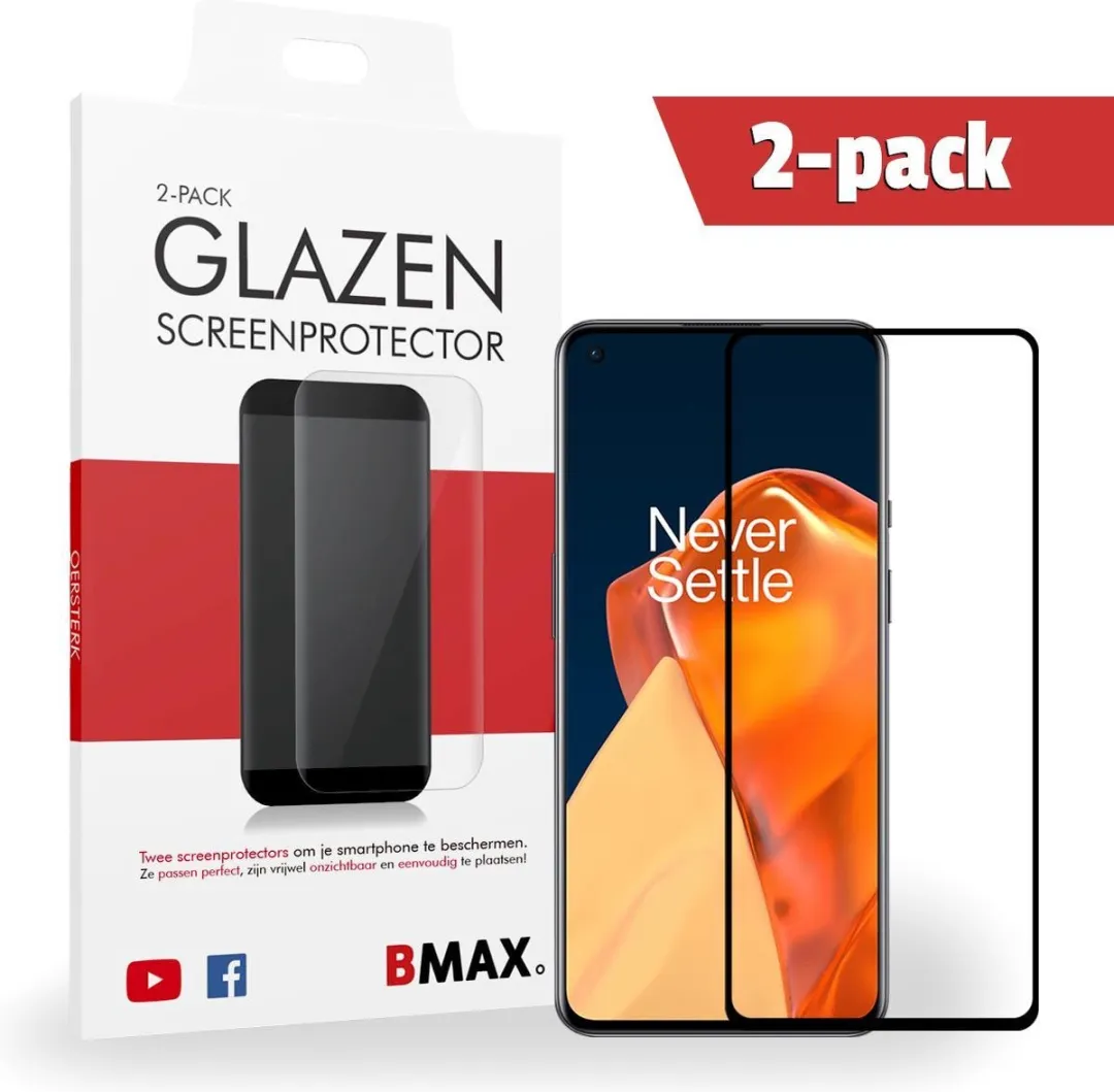 BMAX OnePlus 9 Full Cover Gehard Glas Screenprotector