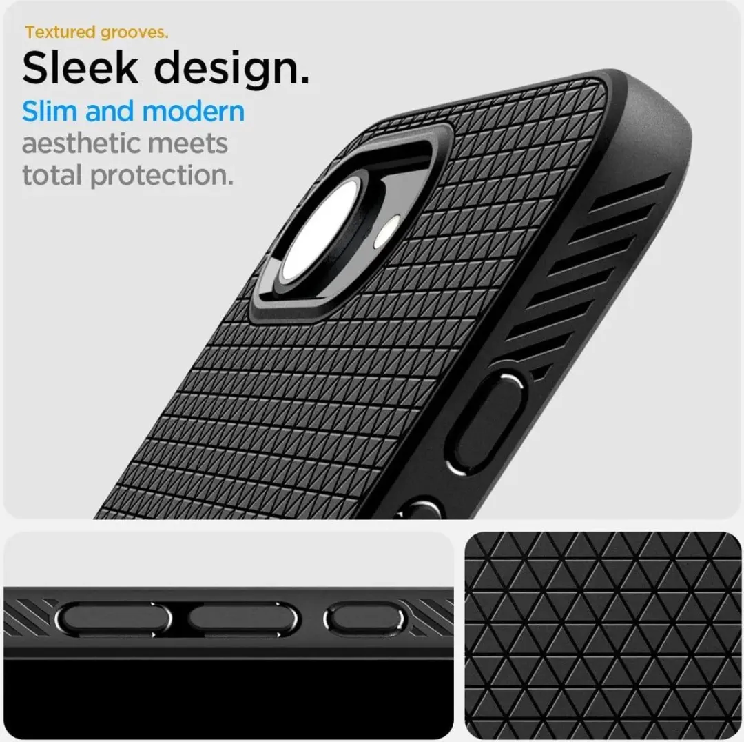 Spigen Liquid Air MagFit Hoesje ACS09151 - iPhone 16e - Zwart