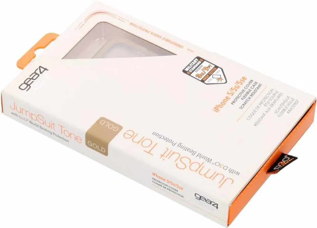 Gear4 3DO JumpSuit Tone iPhone 5/5s/SE - IC5SE70D3 - Goud/Transparant - afbeelding 6 van 6