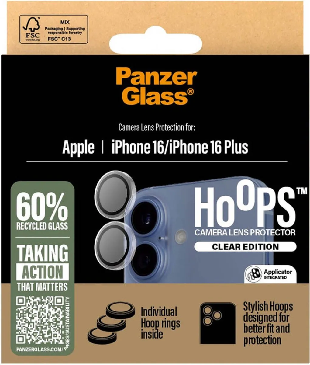 PanzerGlass Hoops iPhone 16 Camera Lens Protector
