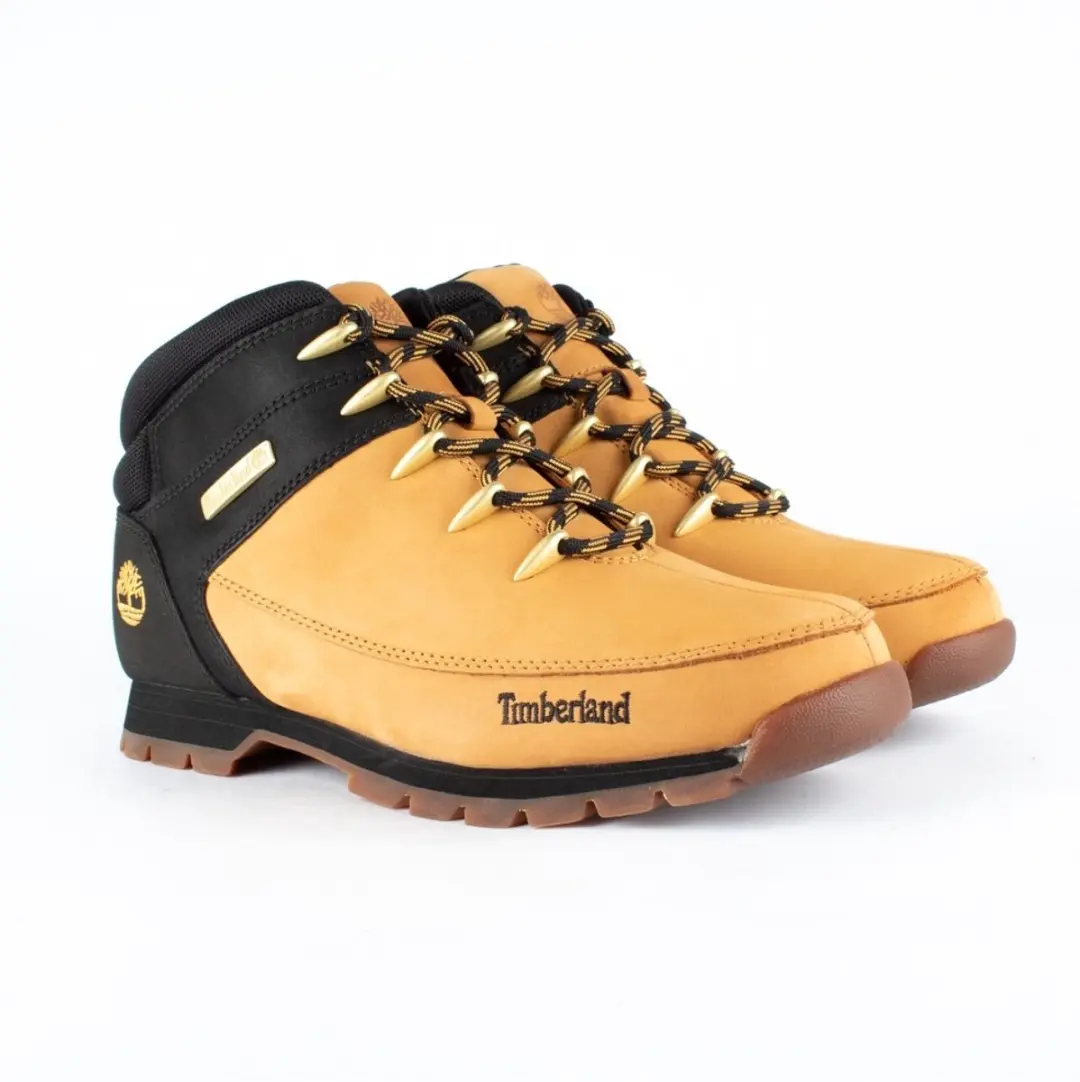 Timberland Euro Sprint Hiker Heren Schoenen - Wheat Nubuck/Black - afbeelding 2 van 6