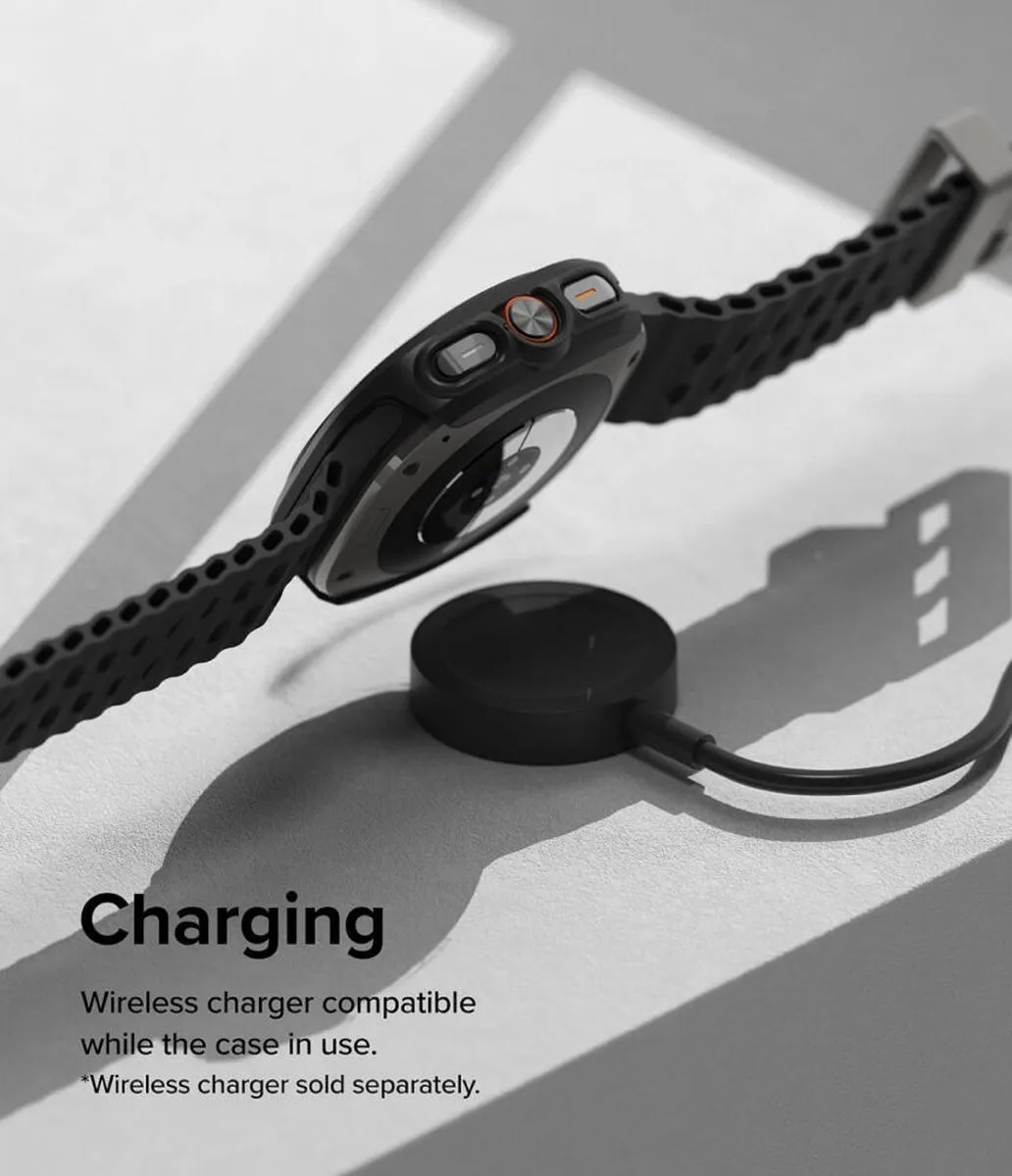 Ringke Slim + Glass Hoesje Screen Protector Samsung Galaxy Watch Ultra 47mm - Matte Zwart