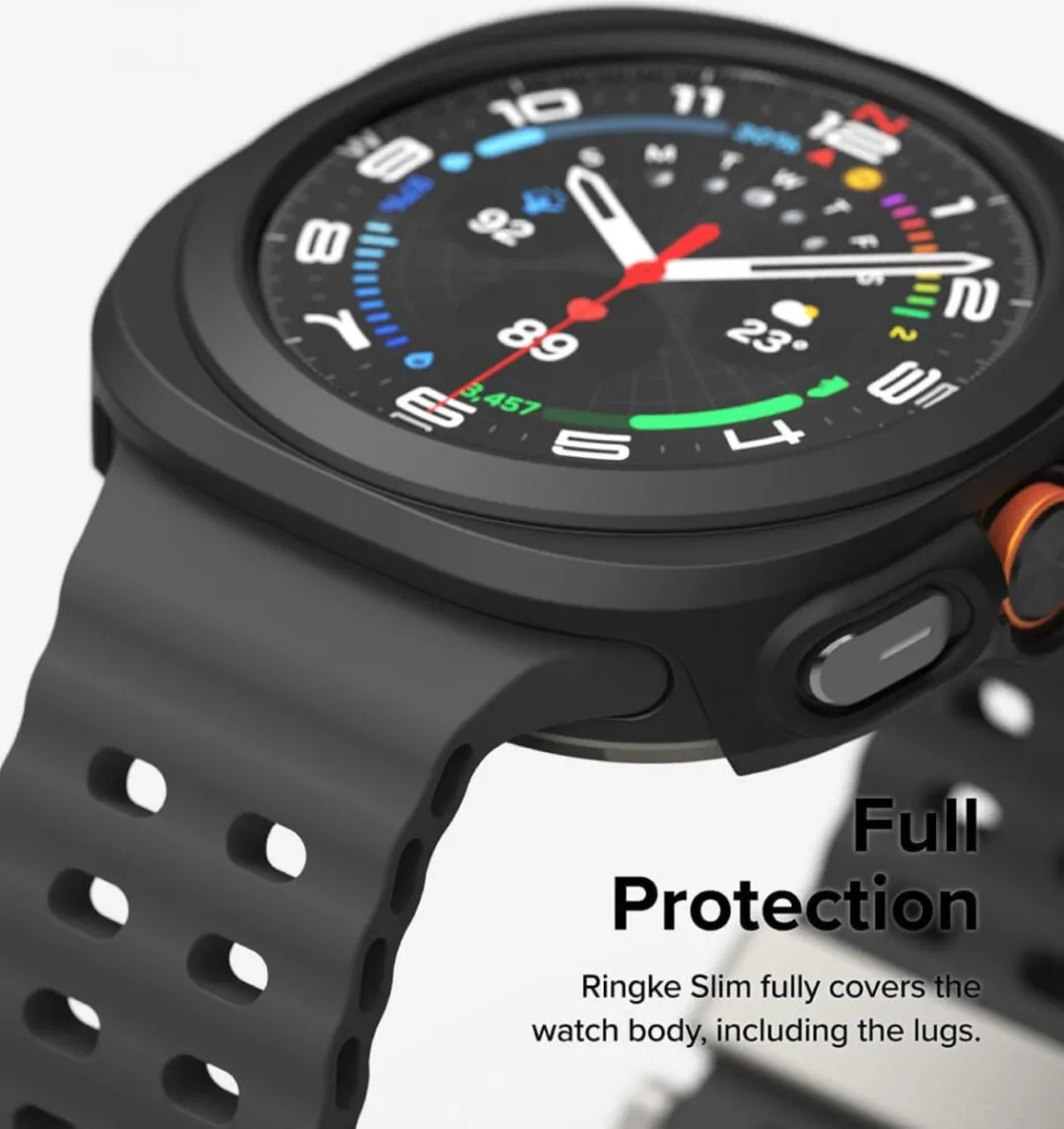 Ringke Slim + Glass Hoesje Screen Protector Samsung Galaxy Watch Ultra 47mm - Matte Zwart