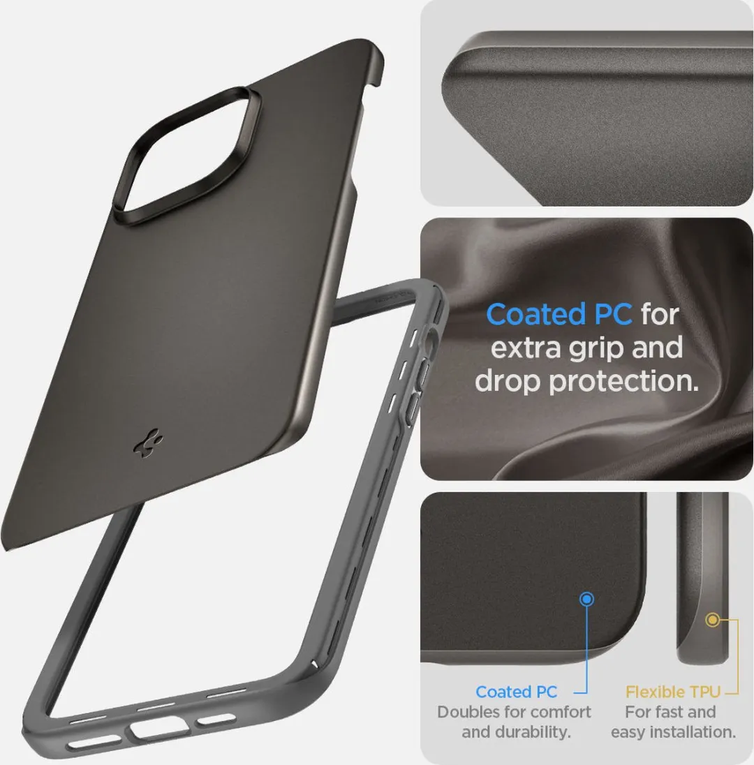 Spigen Thin Fit Hoesje ACS04767 iPhone 14 Pro Max - Grijs