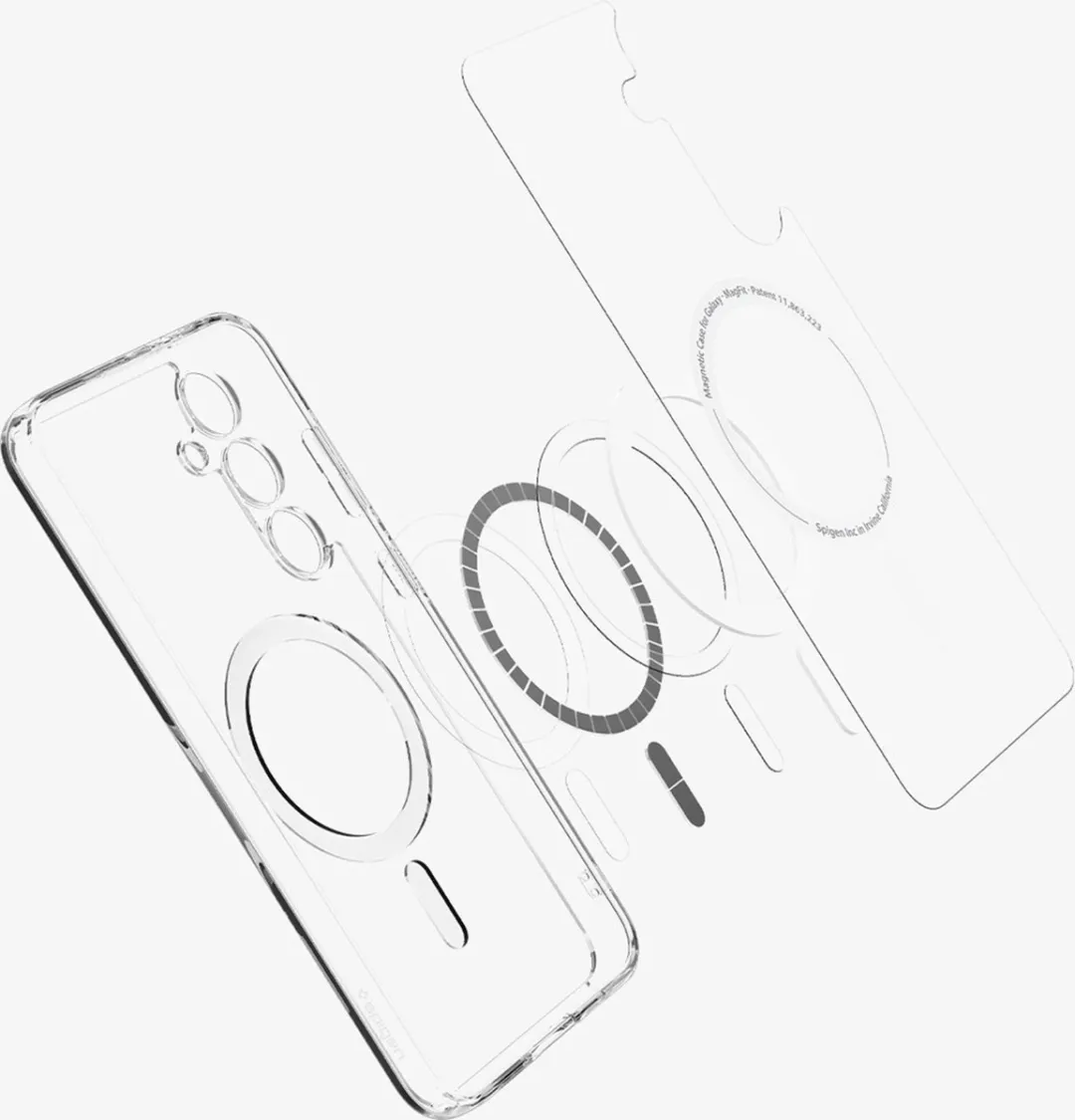 Spigen Ultra Hybrid Backcover ACS08622 - MagSafe - Samsung Galaxy S24 FE - Wit - afbeelding 6 van 6