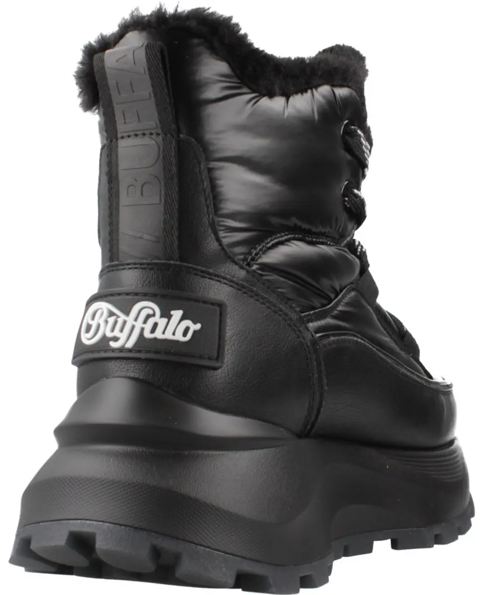 Buffalo Manhatten Lace Up Puf Dameslaarzen - Zwart 41 - afbeelding 3 van 4