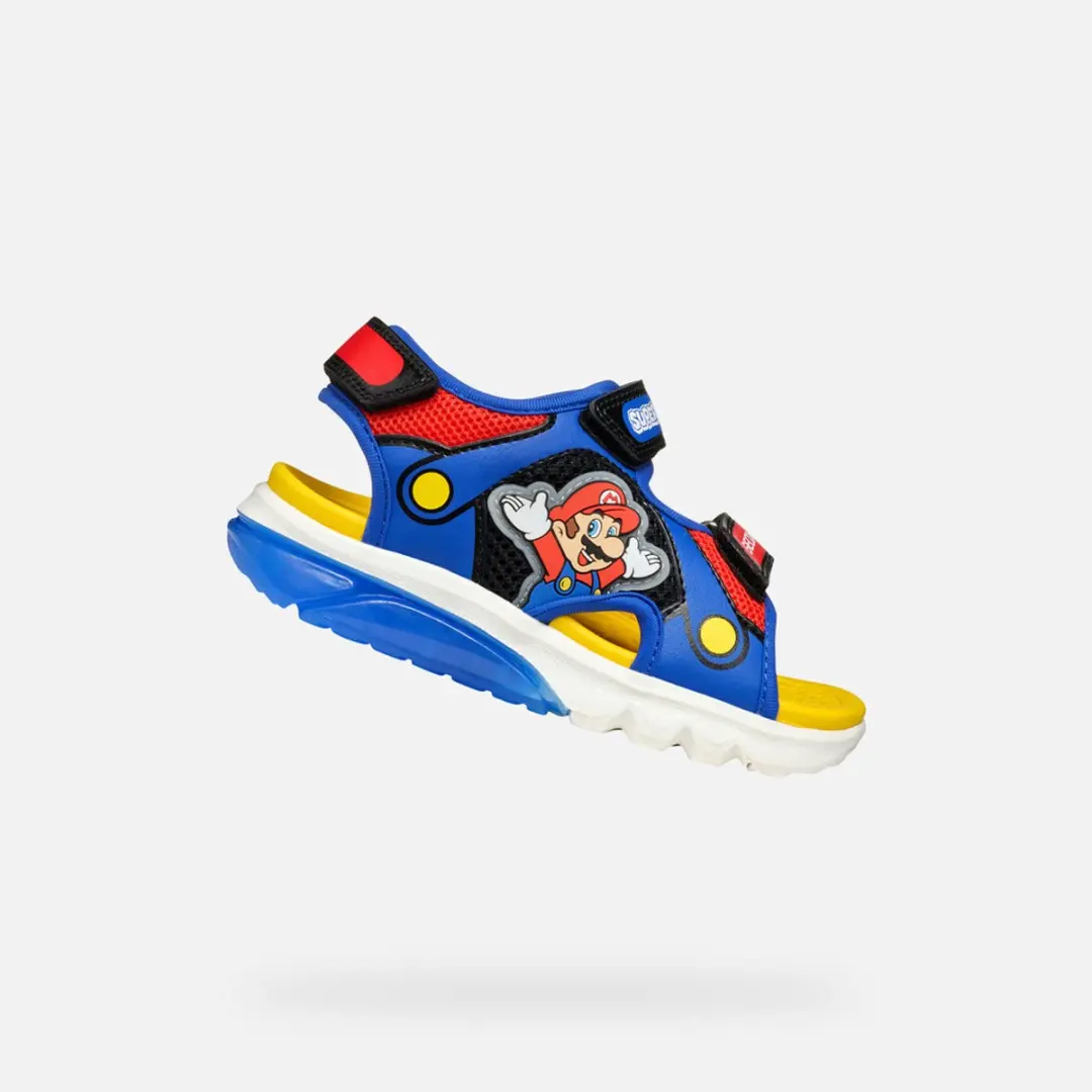 GEOX SANDAAL CIBERDRON TIENERS Sandalen - KONINGSBLAUW/ROOD - Maat 35