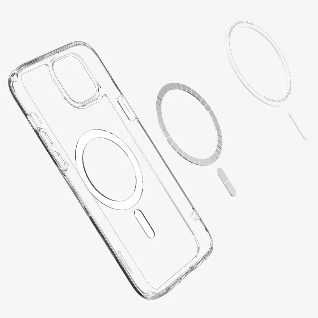Spigen Ultra Hybrid MagFit Hoesje iPhone 15 ACS06802 - Wit - afbeelding 6 van 6