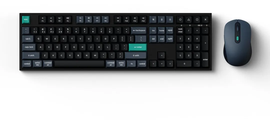 Keychron B36 BM25 Draadloos Toetsenbord & Muis Set - Zwart