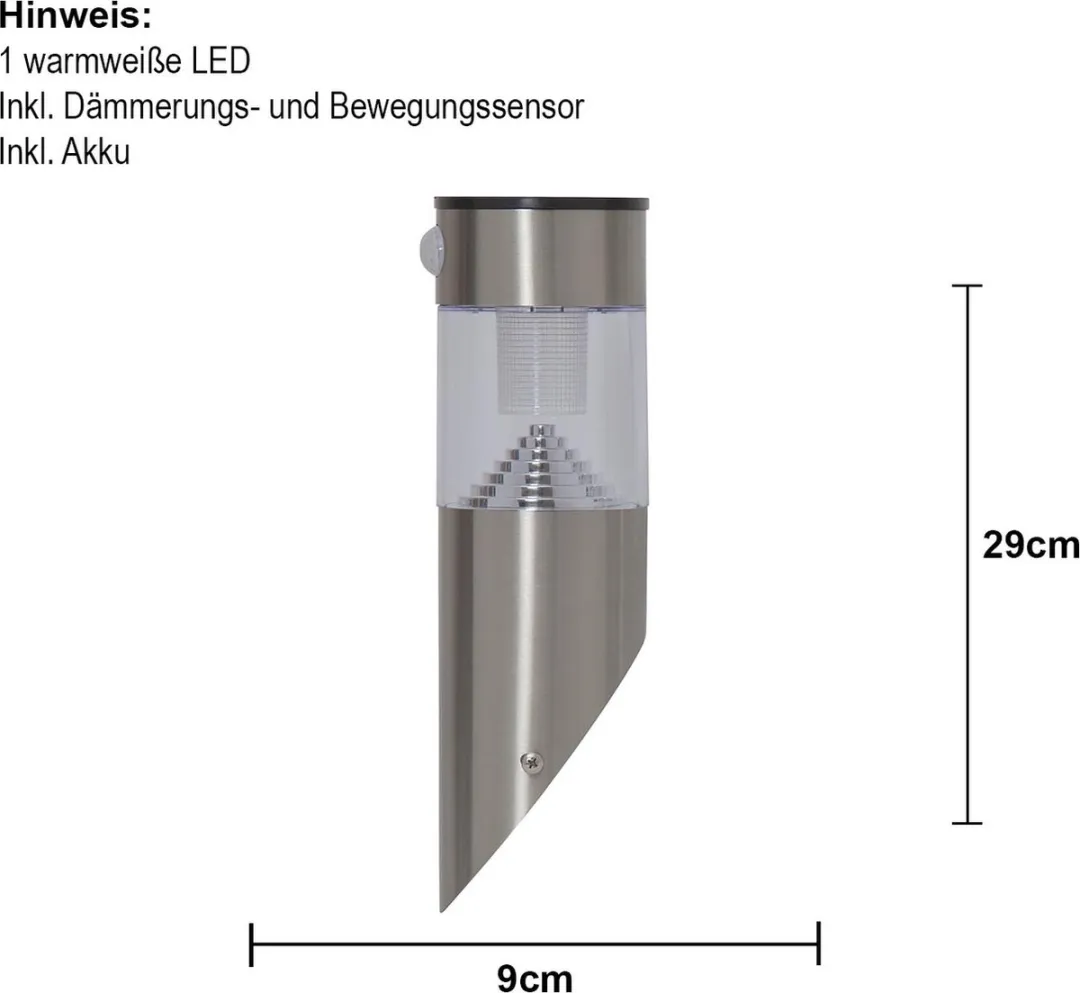 Star Trading Marbella Wandlamp LED Roestvrijstaal - Buiten