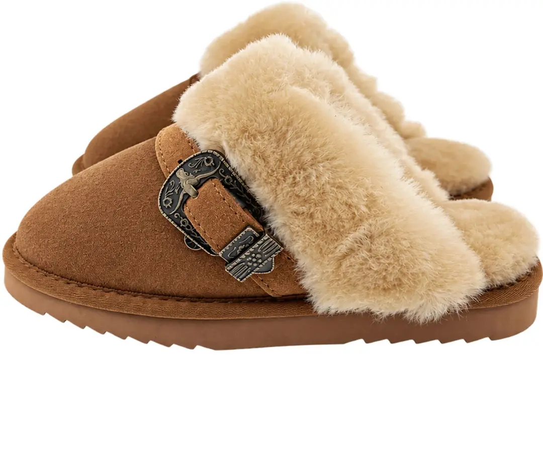 Warmbat Berri slipper middelbruin, 38 / 5