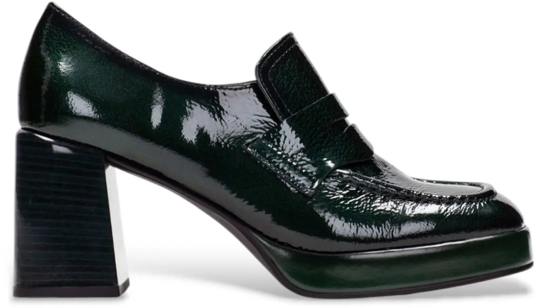 Hispanitas Bosgroene leren schoenen
