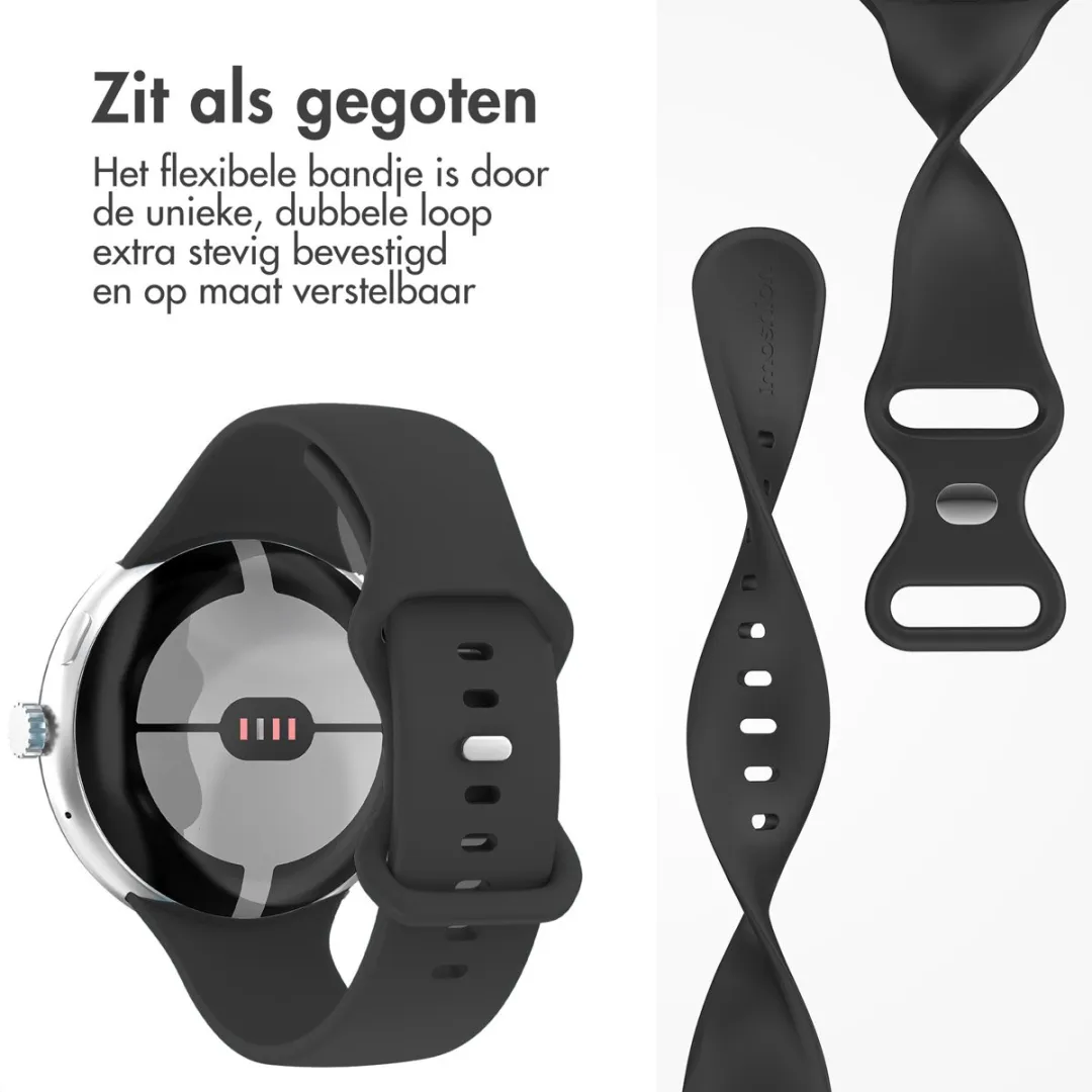 Imoshion Siliconen Bandje Google Pixel Watch 3/4 45mm - Maat S - Zwart