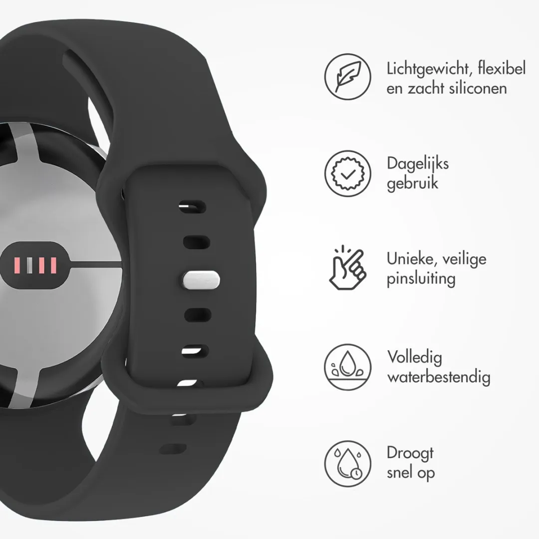 Imoshion Siliconen Bandje Google Pixel Watch 3/4 45mm - Maat S - Zwart