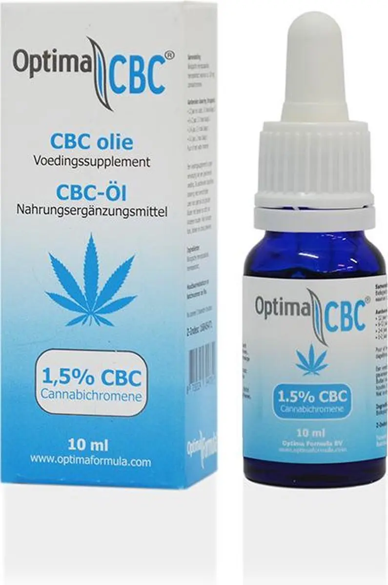 CBC olie 1,5%, Optima Formula, 100% zuivere CBC olie, 10 ml, Cannabichromene