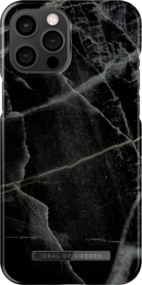 iDeal of Sweden iPhone 12 Pro Max Hoesje Black Thunder Marble - IDFCAW21-I2067-358