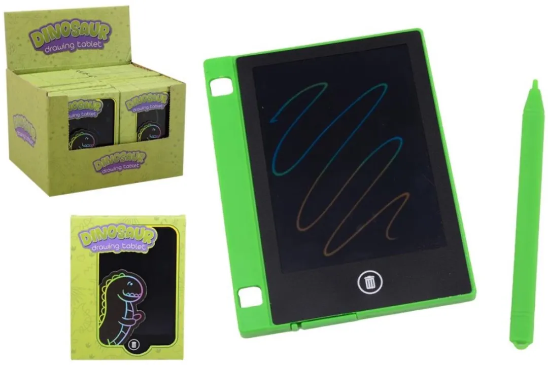 Johntoy Dino Teken Tablet 9x13cm - Groen