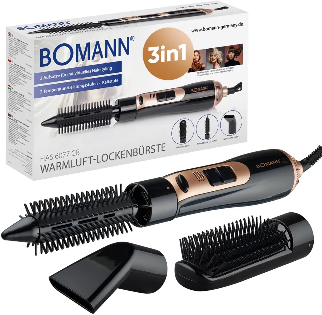 Bomann HAS 6077 CB Heteluchtborstel 800W - 3in1 Multistyler - afbeelding 6 van 6