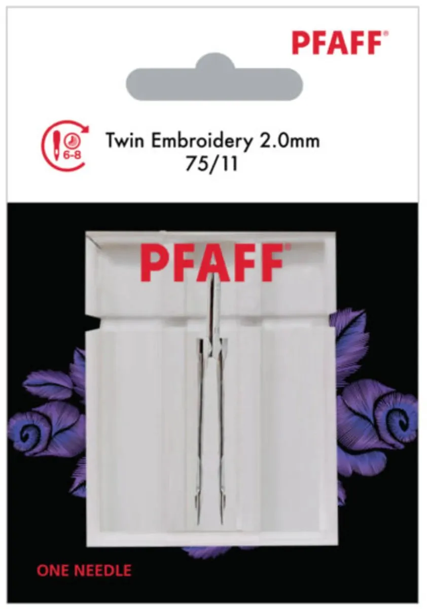 Pfaff Tweelingnaald Borduren 75/2mm