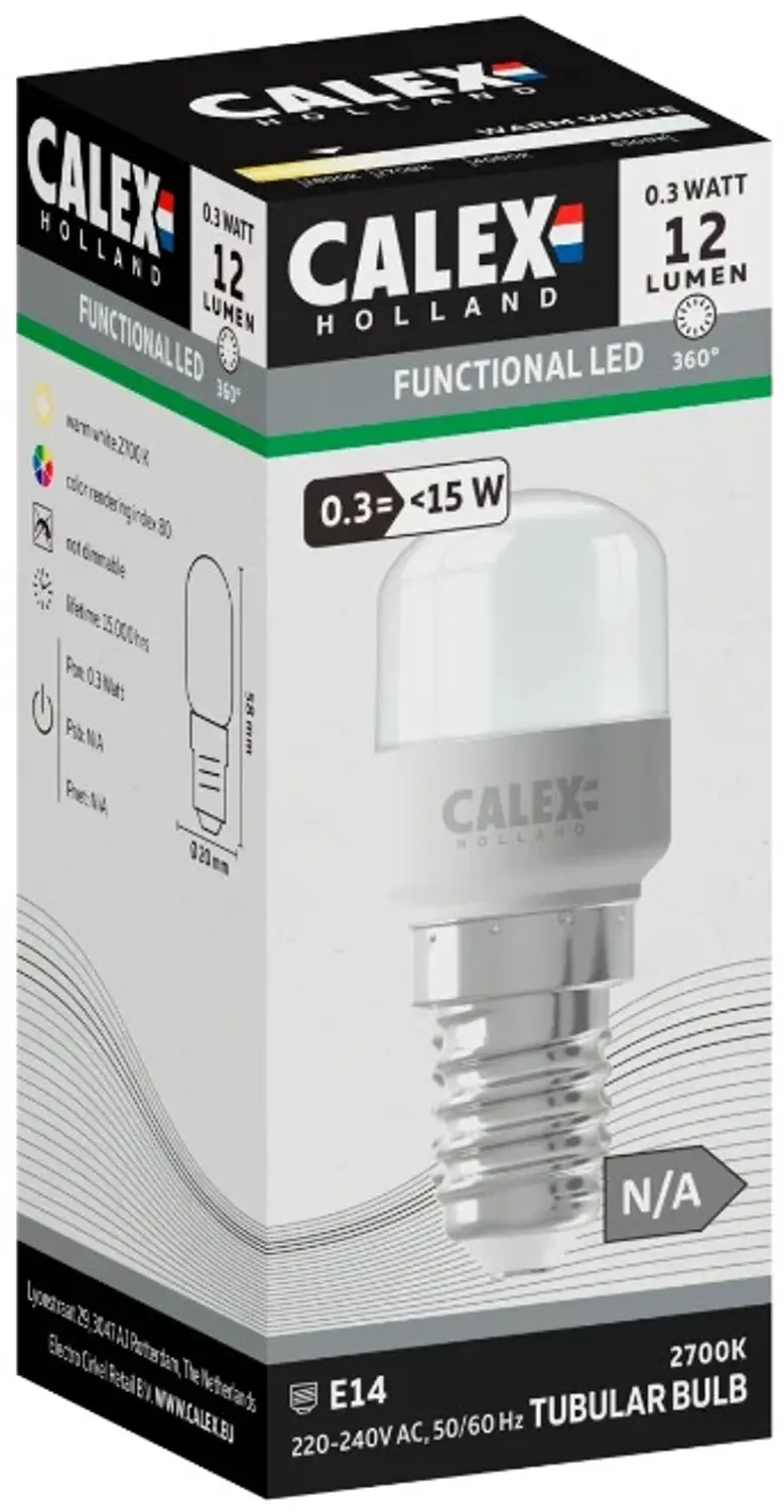 Calex Softline E14 LED Buislamp T22 - 2700K - 20x - afbeelding 2 van 2