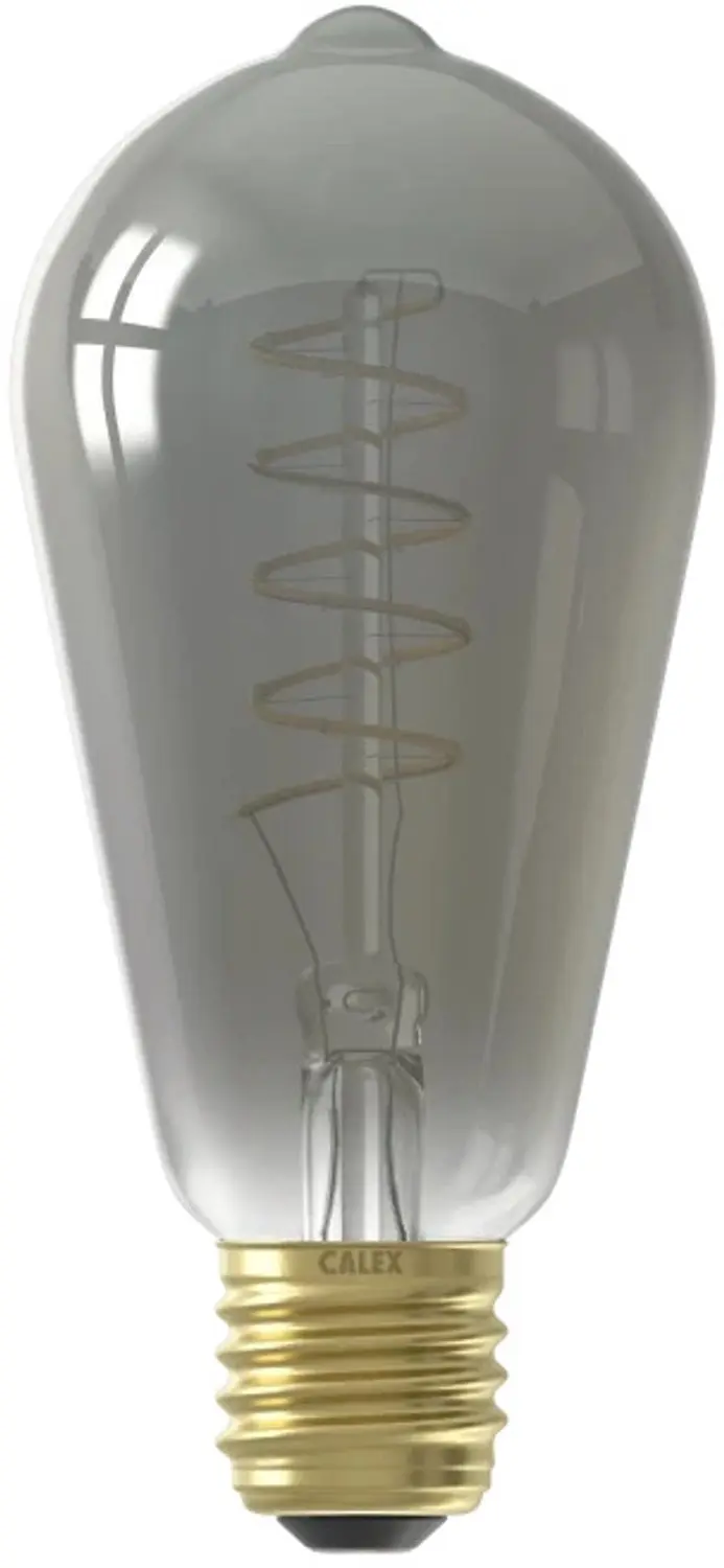 Calex E27 LED Edison Lamp ST64 4W 1800K - Titanium 5x - afbeelding 3 van 3