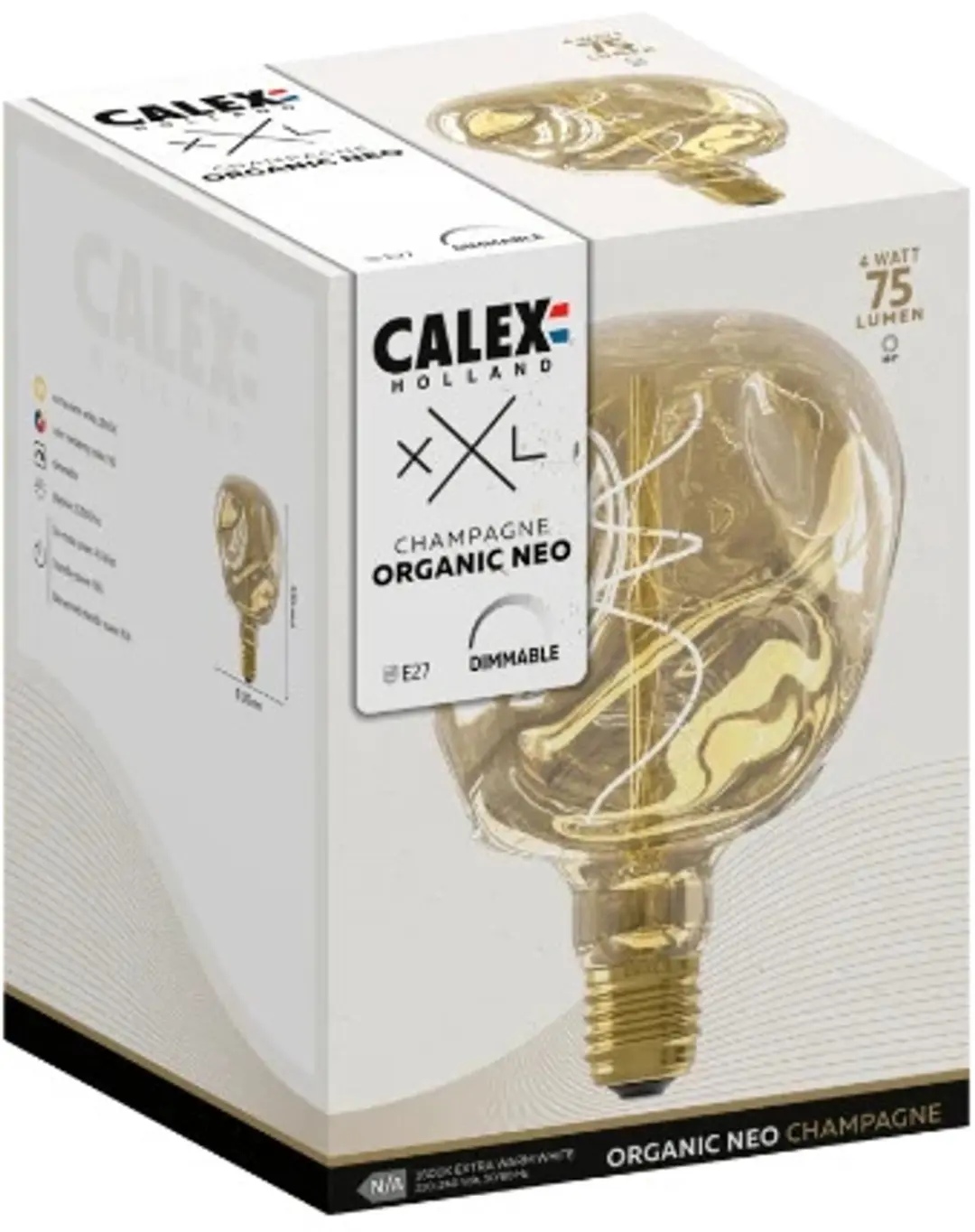 Calex E27 LED Globelamp Organic Neo Champagne