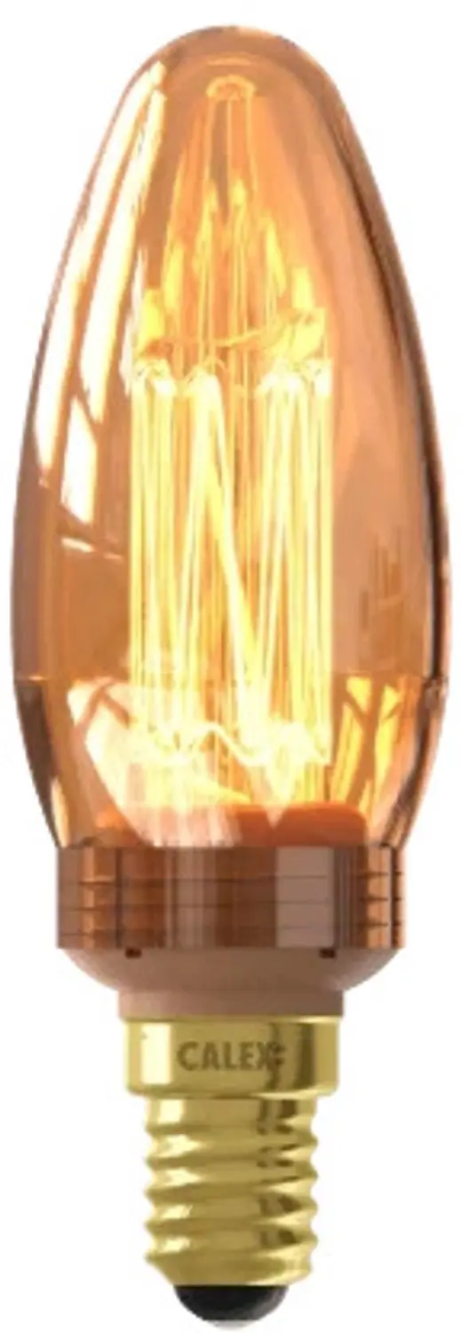 Calex E14 LED Kaarslamp 2.3W Glassfiber Goud