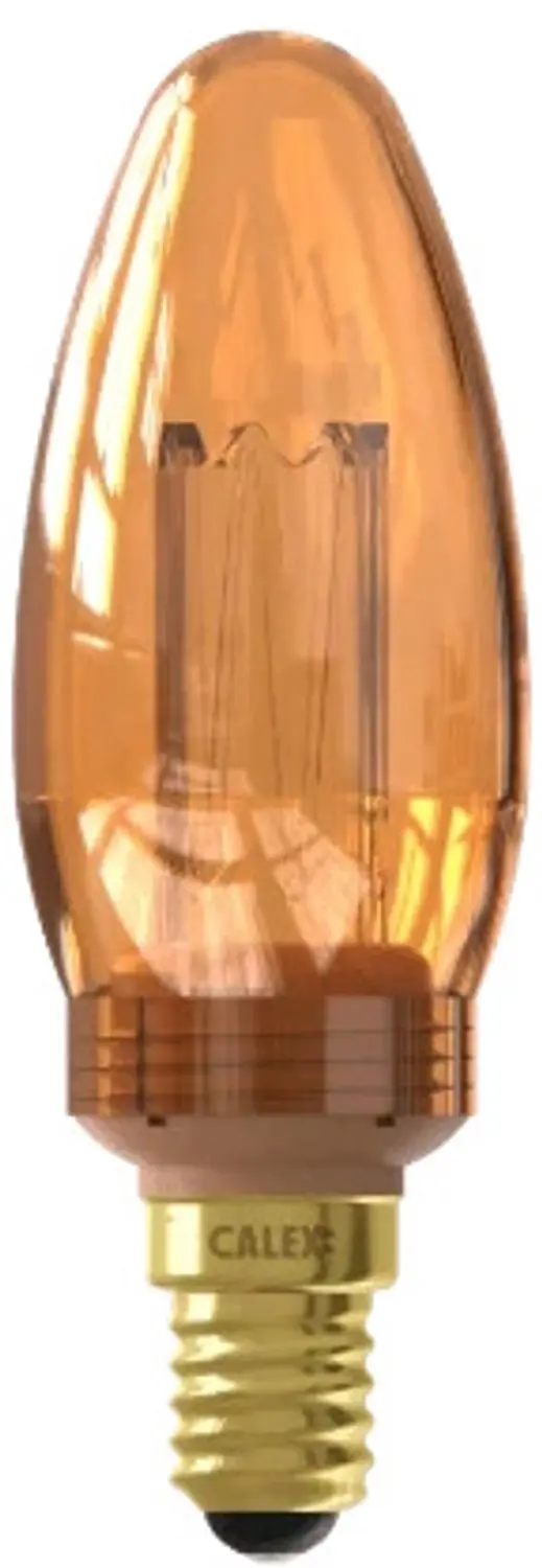 Calex E14 LED Kaarslamp 2.3W Glassfiber Goud - 5x - afbeelding 3 van 3
