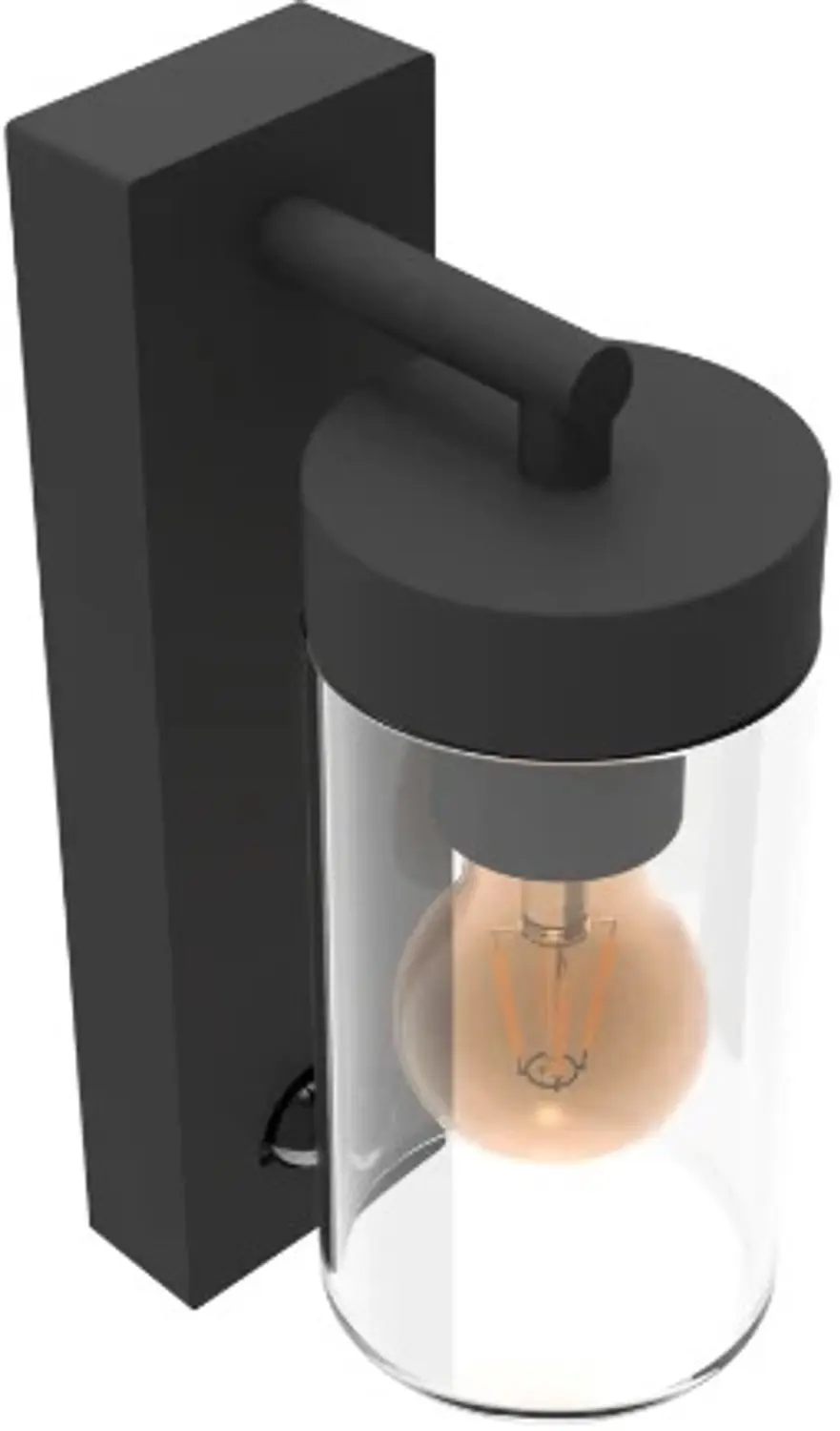 Calex Perugia Buitenwandlamp E27 - IP44 - Zwart - afbeelding 3 van 4
