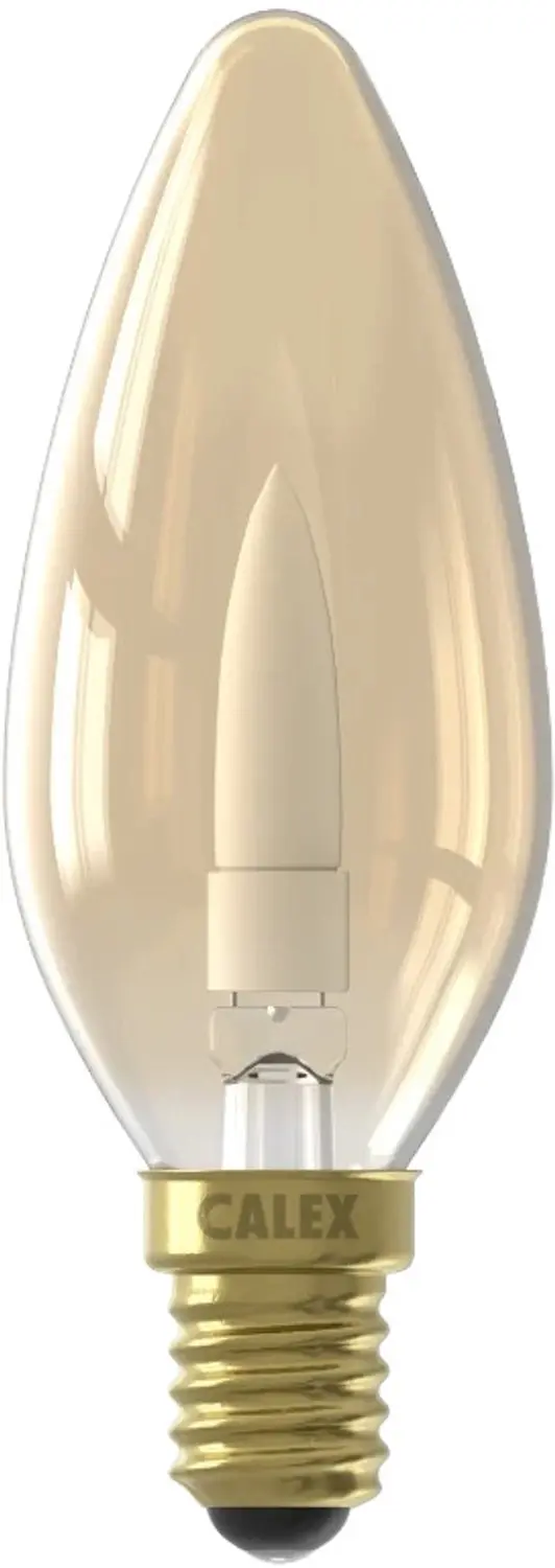 Calex E14 LED Kaarslamp Goud 1W 1600K - 5x - afbeelding 2 van 3