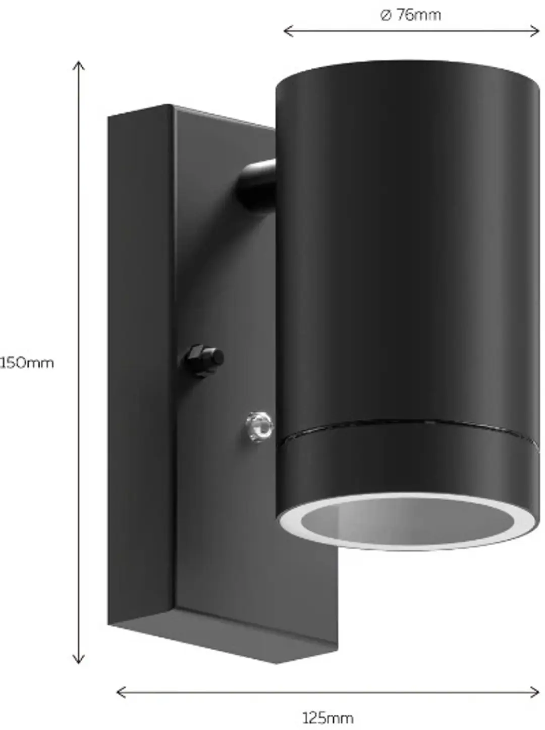 Calex Alba Buiten Wandlamp IP44 - Zwart - 4x - afbeelding 2 van 6