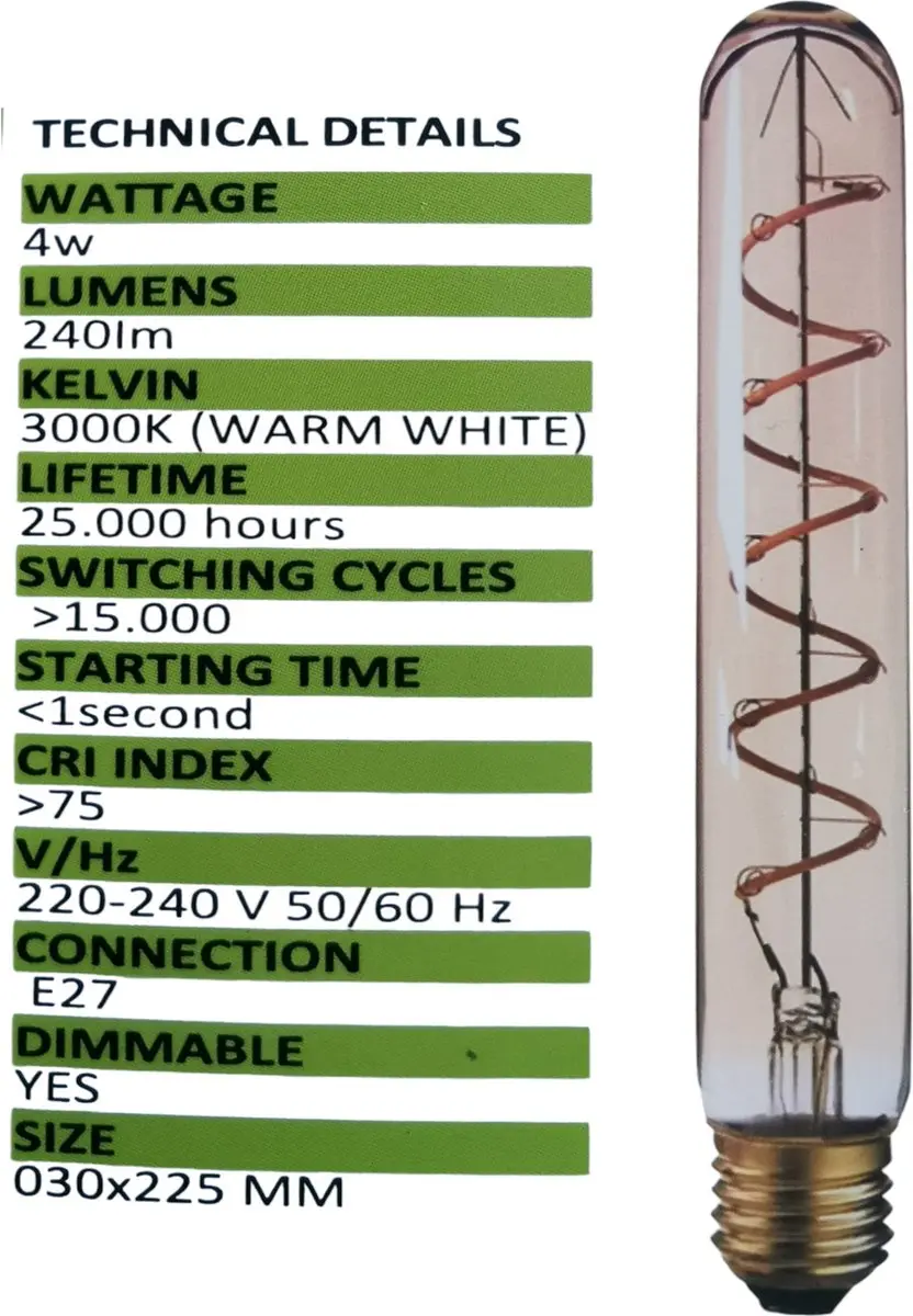 Benson Dimbare retro LED filament lamp